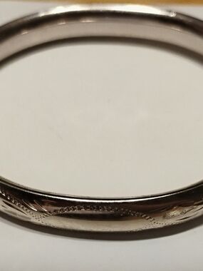 Engraved Sterling Silver Bangle Bracelet